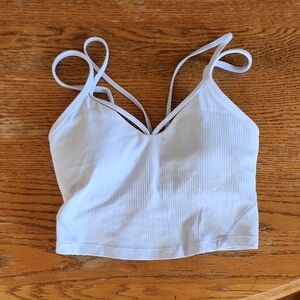 Lululemon Athletica Light Blue Ribbed Activewear Top
